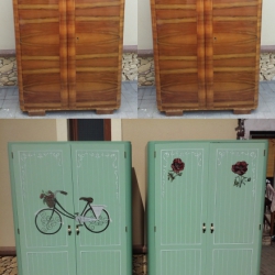 Pipacsos-biciklis szekrény